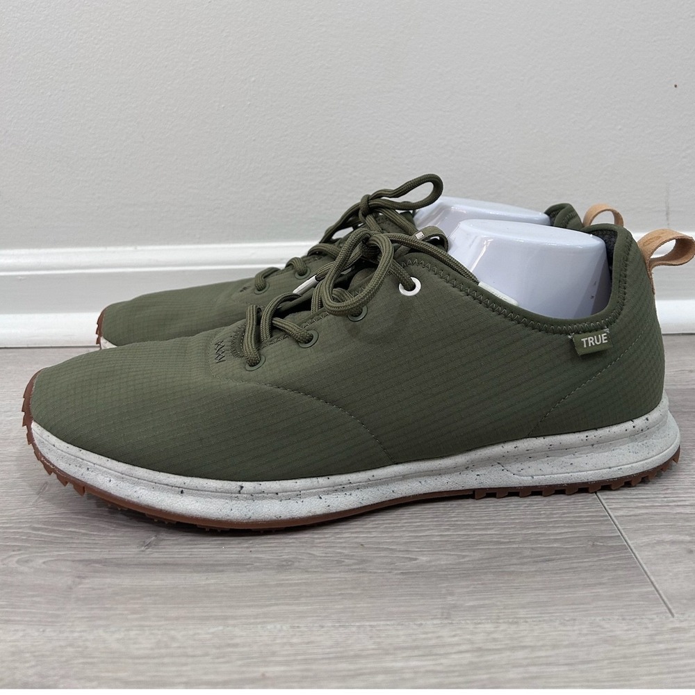 True Linkswear All Day Ripstop Golf Shoes Mens 12 Olive Green Spikeless Sneakers